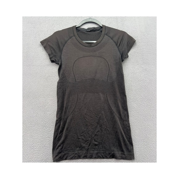 Lululemon Tops - Lululemon Swiftly Tech Short Sleeve Crew Athletic Shirt Black Gray Women Size 4
